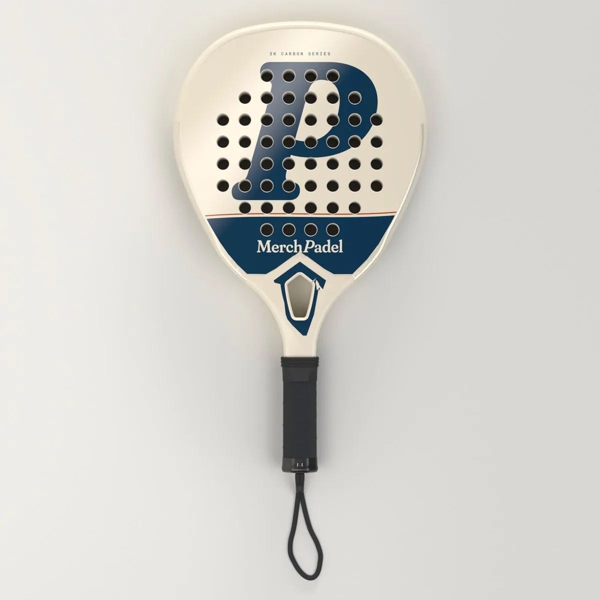 MerchPadel 3K carbon padelracket in crème met petrol